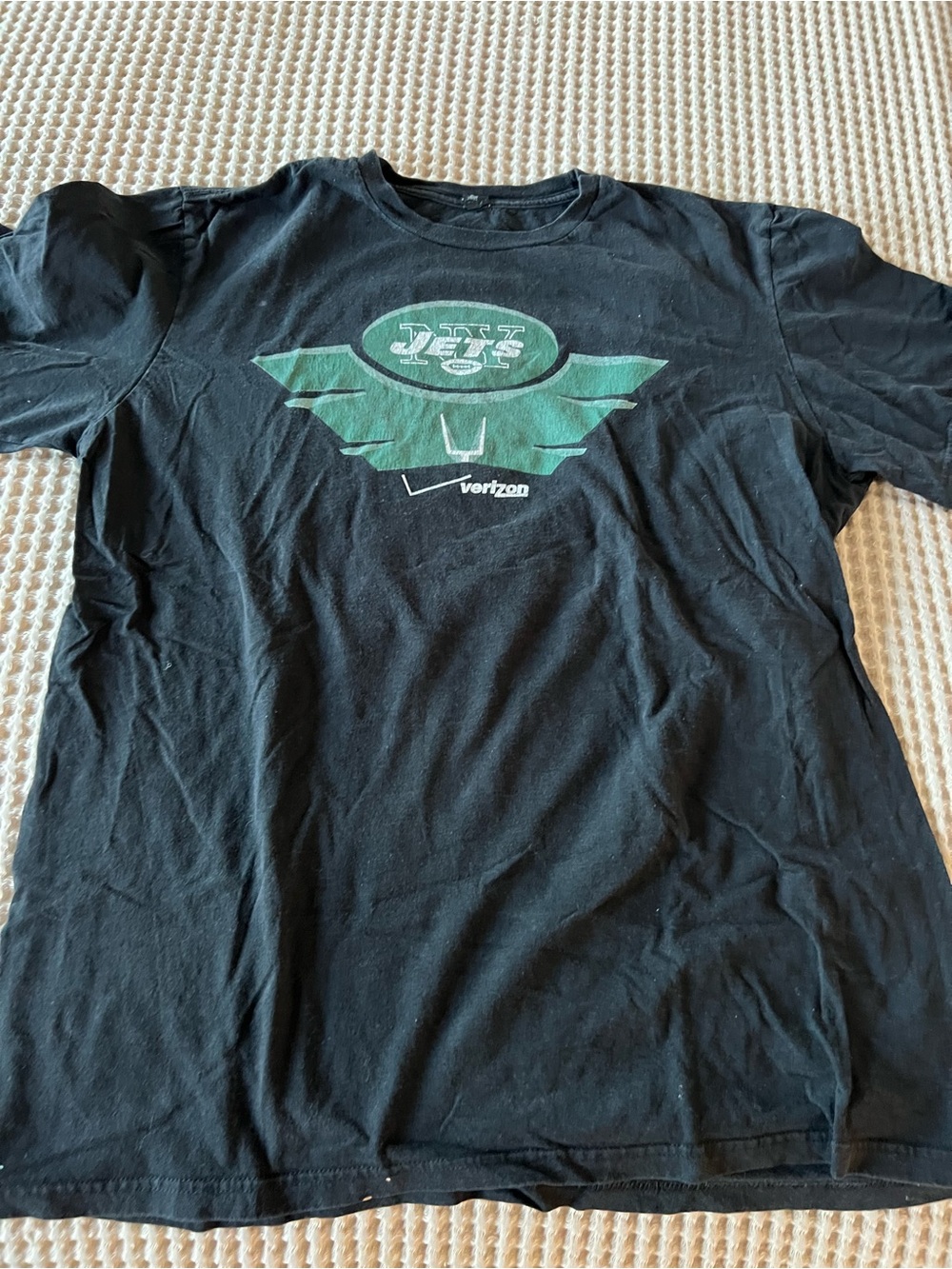 NFL New York Jets Black and Green Short Sleeve Tee